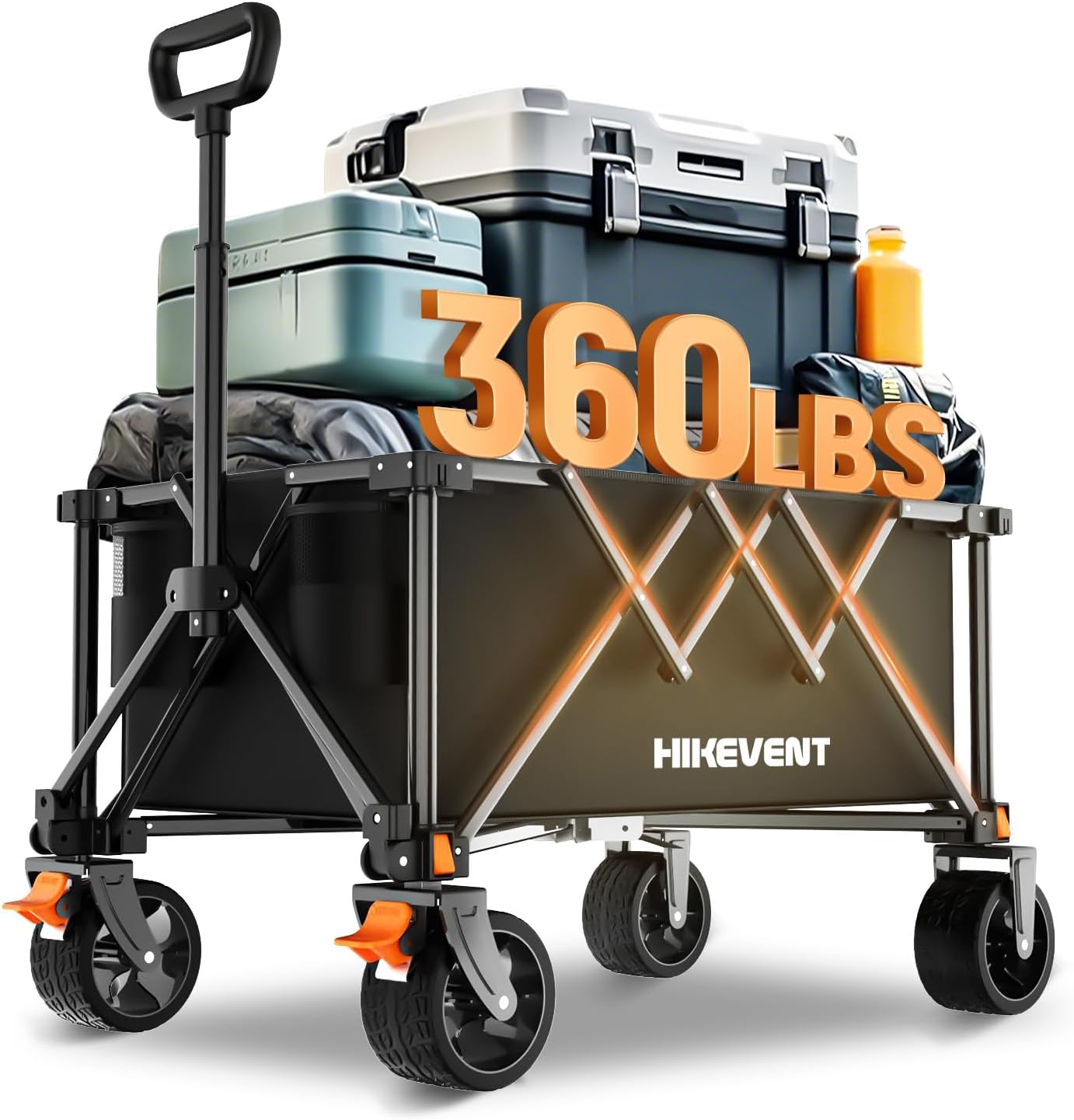 Collapsible wagon cart 360Lbs foldable garden wagon