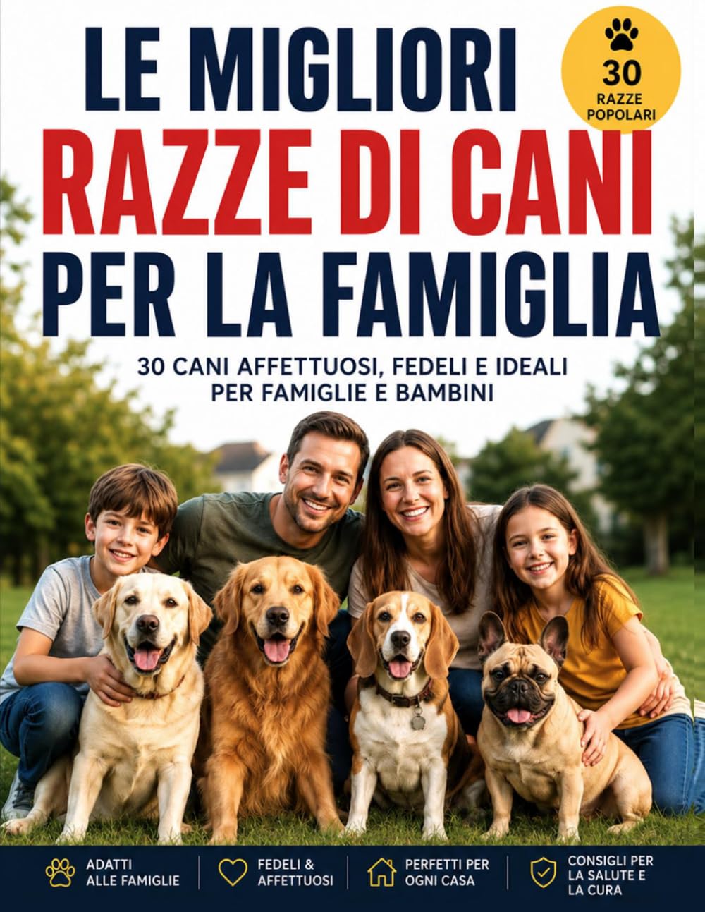 Le Migliori Razze di Cani per la Famiglia: 30 Cani Affettuosi, Fedeli e Ideali per Famiglie e Bambini