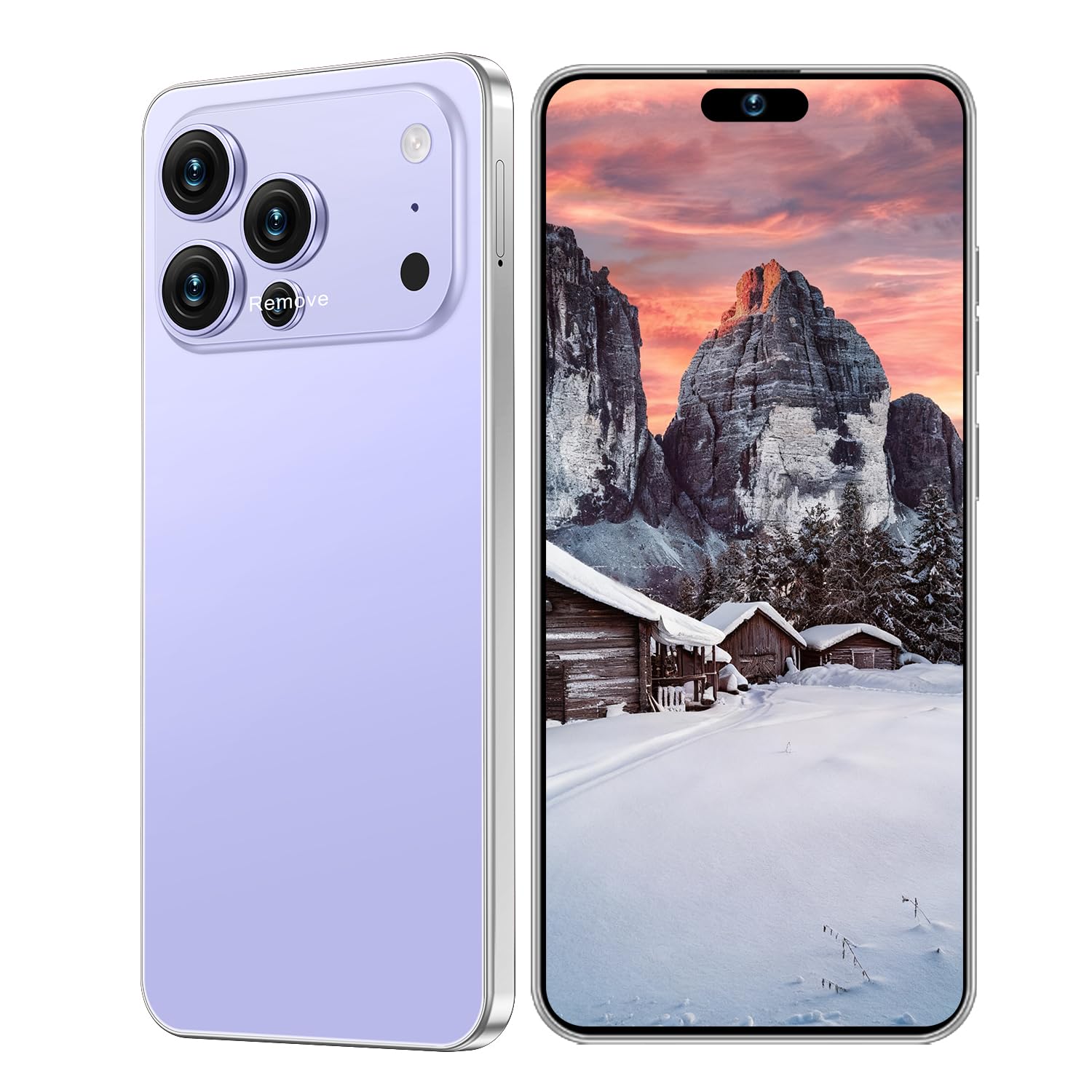 Ecshock 17PM Unlocked Phone | Cell Phone Android 15.0 | 16+512GB Smartphone| 6.99" HD Display | Long Battery Life 7000mAh | 68+108MP Zoom Camera| Fingerprint Lock | with Dual SIM (Pale Purple)