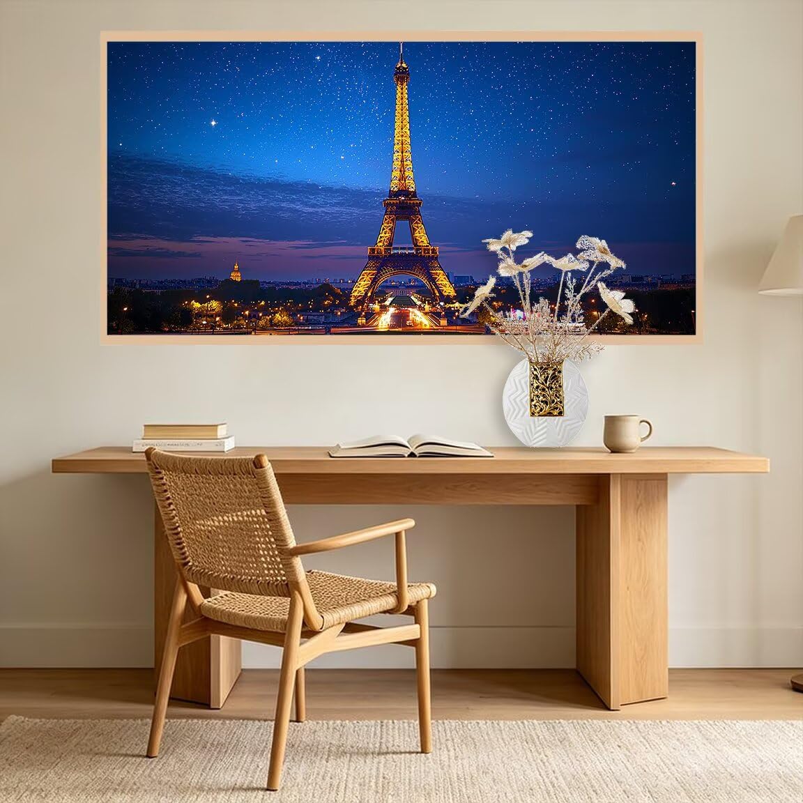 Diamond Painting Groß XXL 160x80cm, 5D Diamond Painting Paris Bilder -0221