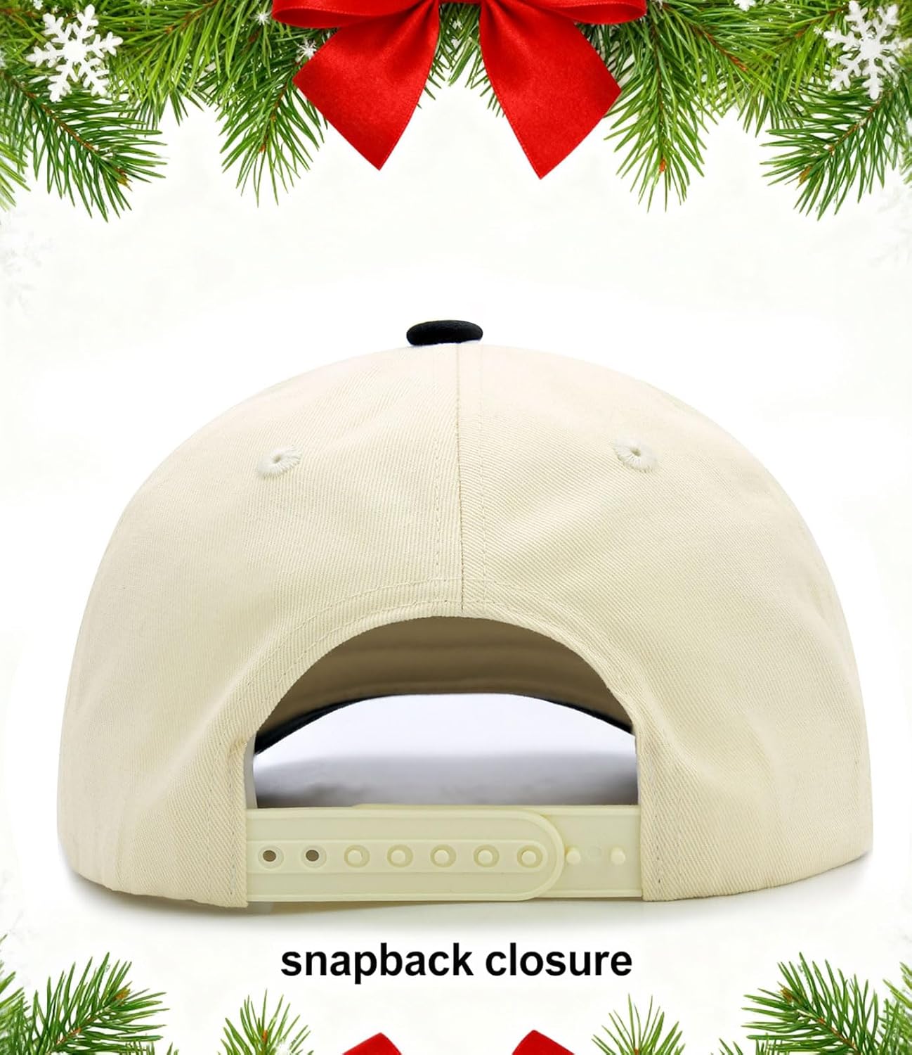 Merry Christmas Embroidery Baseball Cap, Two-Tone Adjustable Unisex Xmas Dad Hat, Holiday Party Hat - Image 6