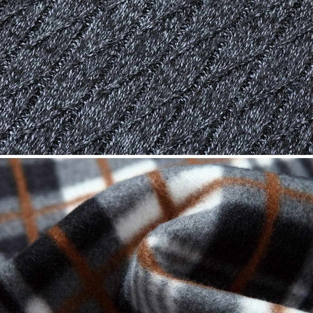 Msmsse Mens Cardigan Sweaters Full Zip Up Stand Collar Casual Knitted Sweater with 2 Front Pockets - Image 7