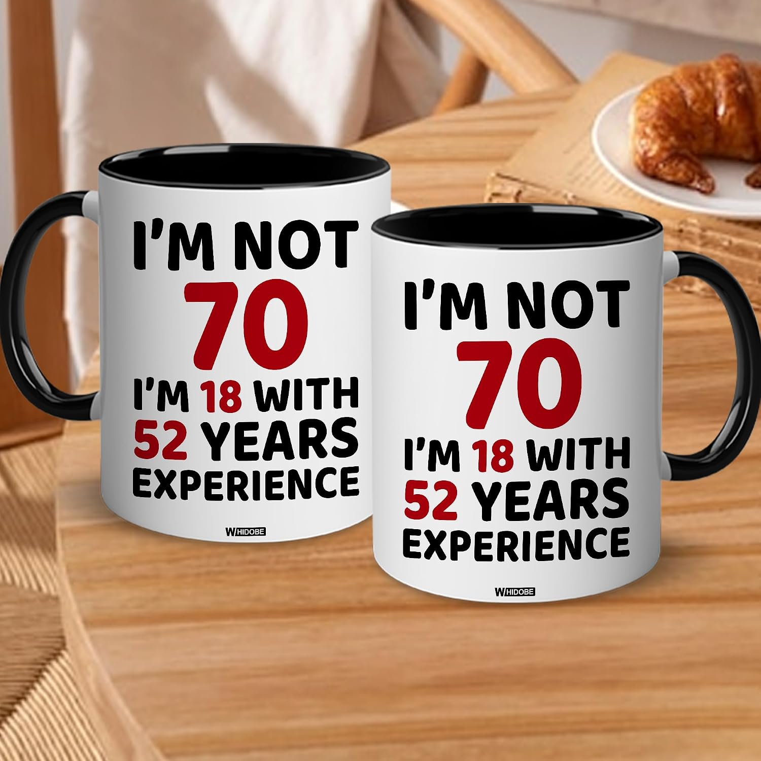 WHIDOBE 70th Birthday Gifts For Men, Women - Gift For 70 Years Old - 1956 Birthday Gift For Mom, Dad - 70 Years Old Birthday Gifts Coffee Mug - 70th Gifts For Grandma, Grandpa