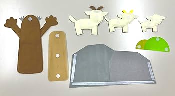 Amazon.co.jp: [てくてくも] おはなしエプロン® 3びきのやぎと