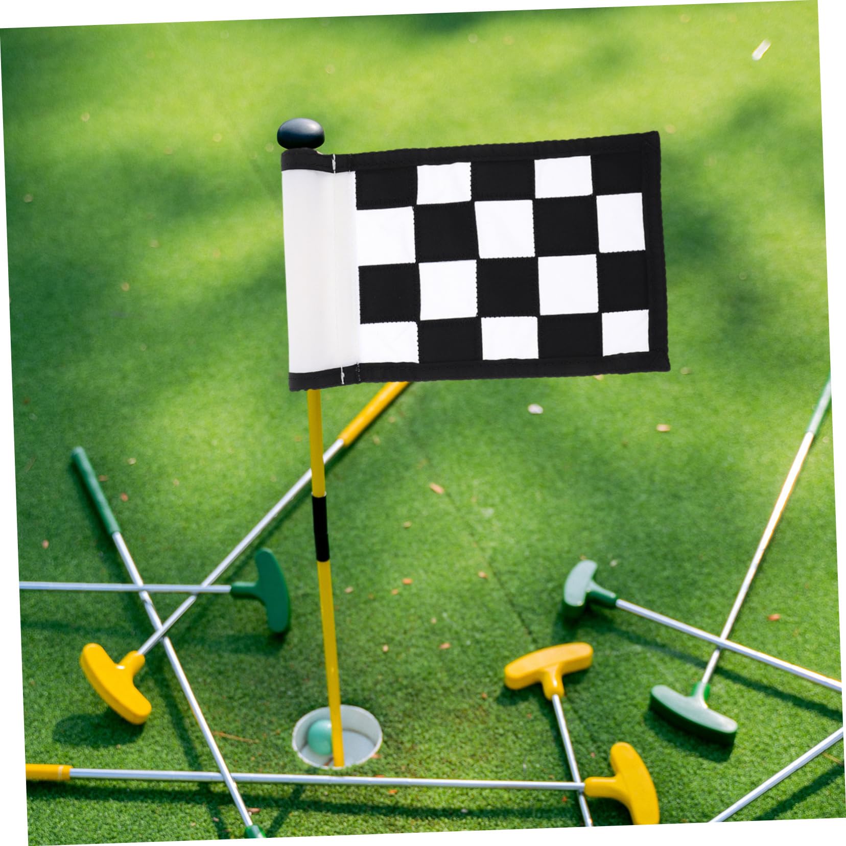 Happyyami Nylon Material Golf Pin Flag Portable Training Flag for Practicing Course Supplies