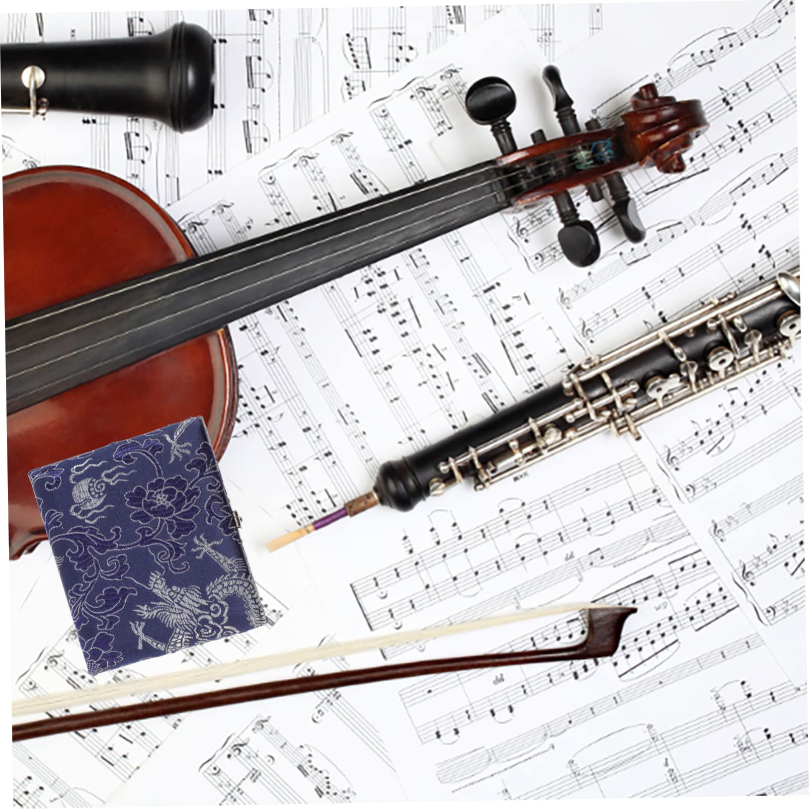 HEMOTON Scatola Da 2 Pezzi porta ance per oboe portatile strumento oboe organizzatore di ance per oboe Guardia vicino all'oboe Contenitore per oboe in tessuto strumenti musicali canna