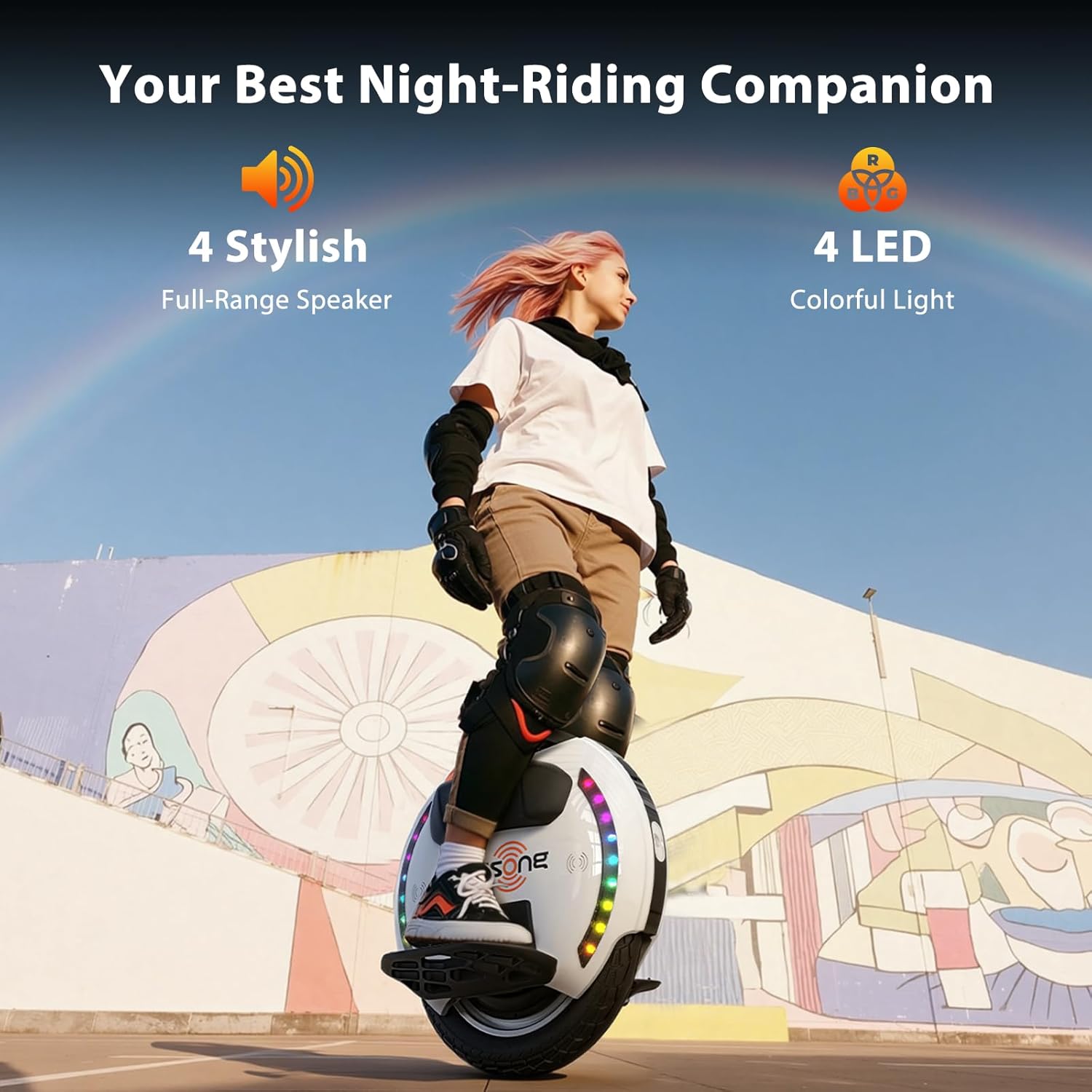 King Song 14DPro Electric Unicycle One Wheel Self Balancing Unicycle for Adults, 19 MPH Top Speed & 32° Climbing, Smart Self-Balancing Commuter (White)