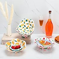 Vista 7 de CHENGU Juego de 5 soportes cómodos para microondas, soporte multiusos resistente al calor, almohadillas con patrón geométrico de frutas, a prueba