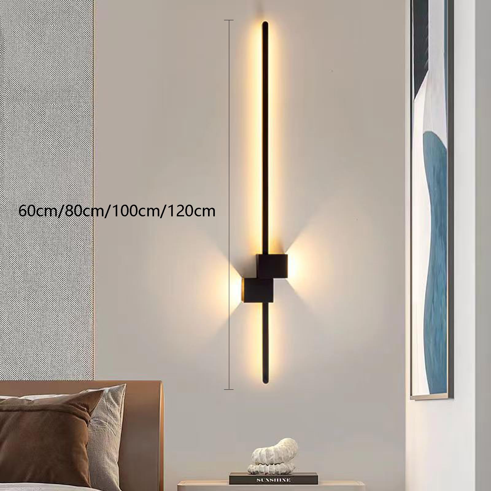 Striscia LED dimmerabile per interni con telecomando, illuminazione decorativa da parete per camera da letto, corridoio, scale, struttura in alluminio, luminosità regolabile 2700 K-6500 K