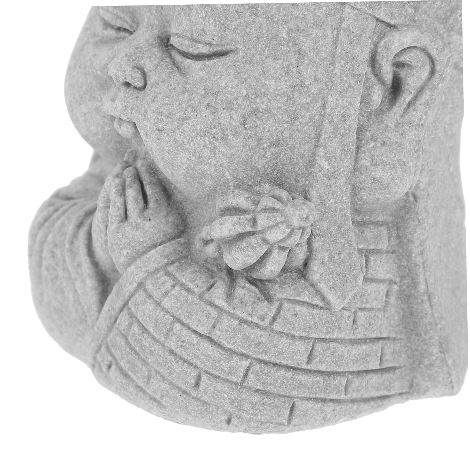 Sosoport 4piezas Estatua De Buda De Arenisca para Acuarios Decoración Creativa De Peceras y Terrarios Figura Religiosa para Paisajismo Acuático Adorno De Escritorio y Estante