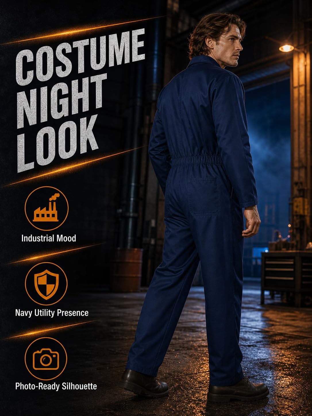 UQJE Coveralls for Men Work Adult Jumpsuit Coveralls Halloween Costume