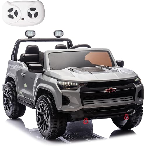 24V Licensed Colorado Electric Kids Electric Ride on Car, 2 Seater | Parental Remote Control | 4WD | 2 Speeds | Built-in Bluetooth Music | LED Lights | Outdoor Toy Car for Kids Aged 3-8
