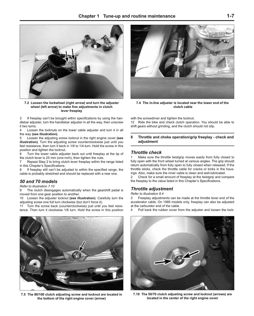 Example page from the Haynes manual showing step-by-step instructions for tune-up and routine maintenance.