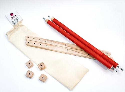 Miniatura 5 de Luca-S SRL - Marco de costura, marco de bordado con clips, costura de tapiz de punto de cruz (7.9 x 9.4 in), color beige y rojo