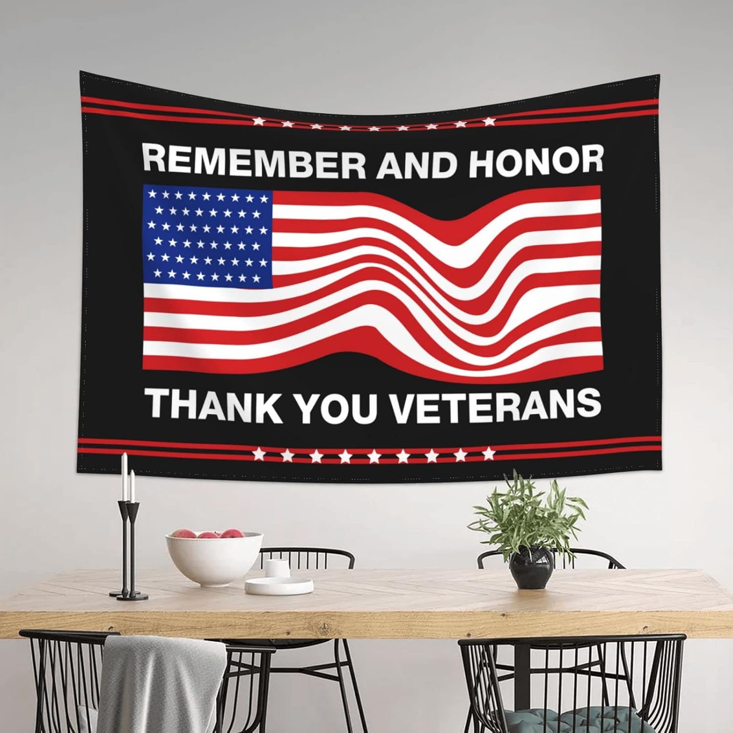 GVNVYFWUY Funny Patio Decor Us Veterans Day Soldier Tapestry Hanging Wall Decor Bar Accessories For Man Cave(75X100CM) image 2