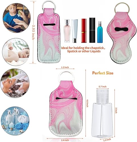 Miniatura 8 de BATUMEYE Gift Set for Woman with Card Holder, Wristlet Lanyard,Pom Pom Ball,Travel Bottle Holder