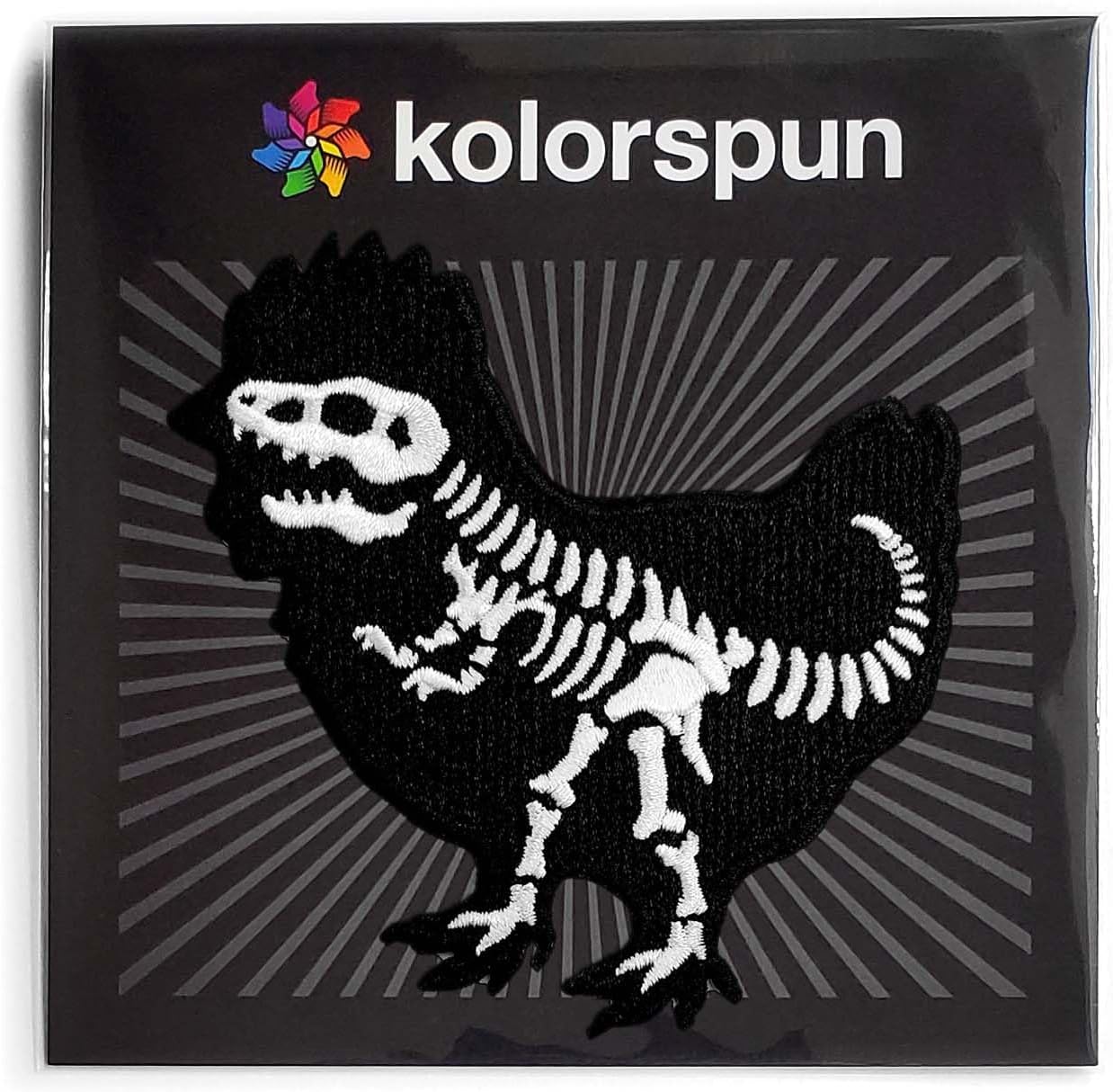 Kolorspun Chicken Dinosaur Patch - Hook and Loop Tactical Morale Patch image 3