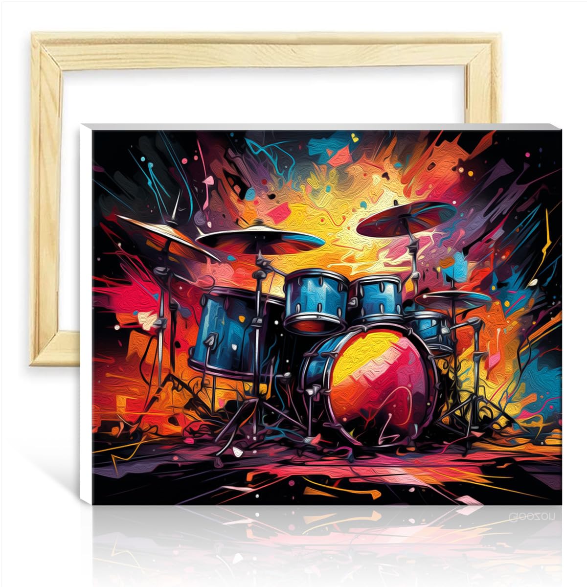 TANGFEIY Paint by Number Paintting Drum Painting Paint by Number Adults Beginner with Brushes and Acrylic Pigment on Art Picture for Home Decor No Frame(40x50cm)