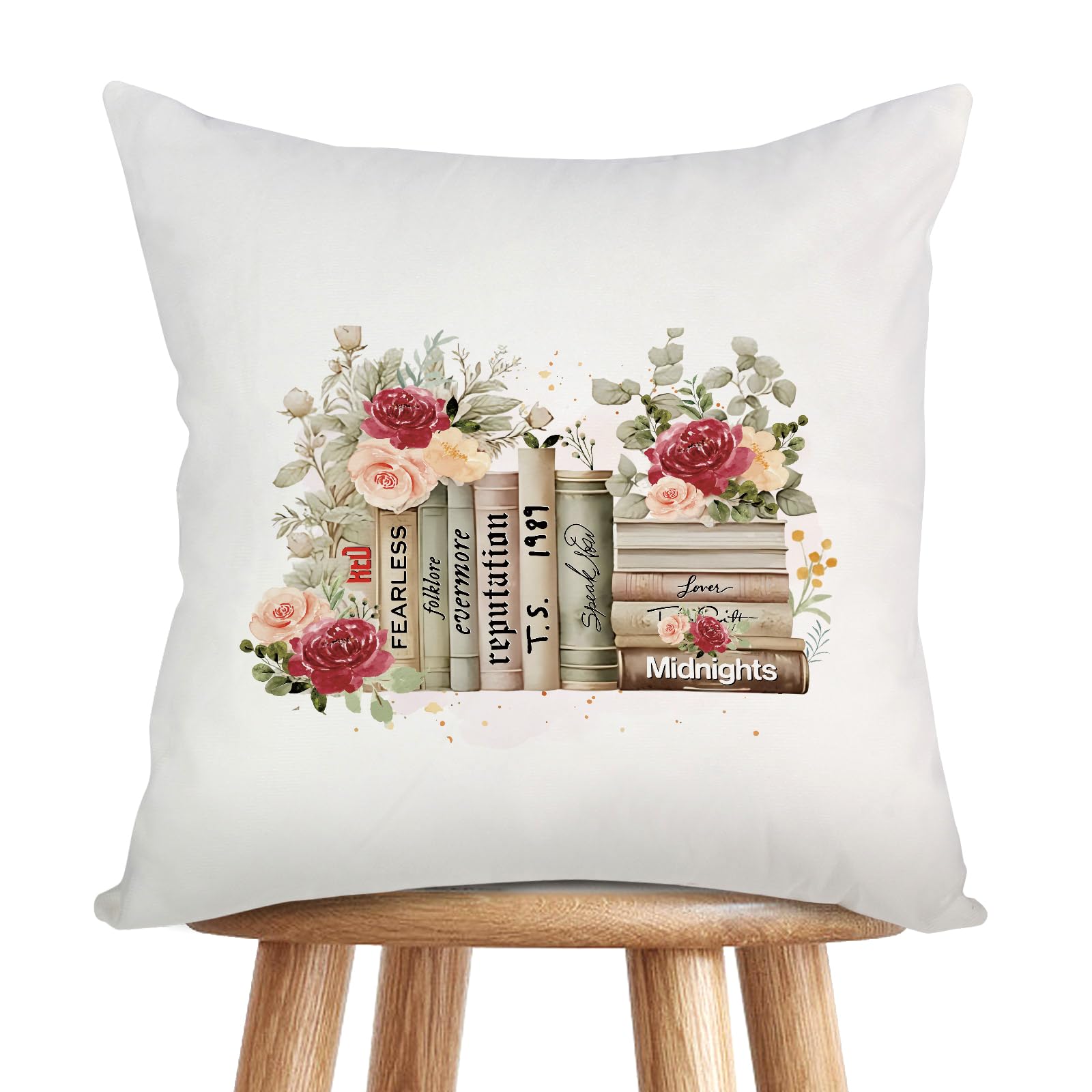 SUNFYCN Singer Taylor Album Pillow Covers, Inspired Swift Merch, Singer Merchandise TS Fans Music Lover Track List Album Song Lyrics Gift, Friend Birthday Christmas Pillowcase13P035