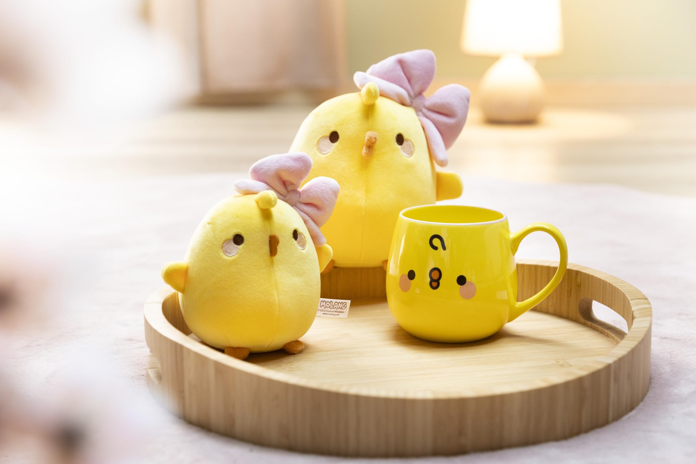 NICI 62797 kubek Piu Piu, z banderolą, porcelanowy kubek, starannie zaprojektowany, uroczy dodatek do kuchni, biura i domu, słodki prezent dla ukochanej osoby, 400 ml 8 x 9 cm, żółty