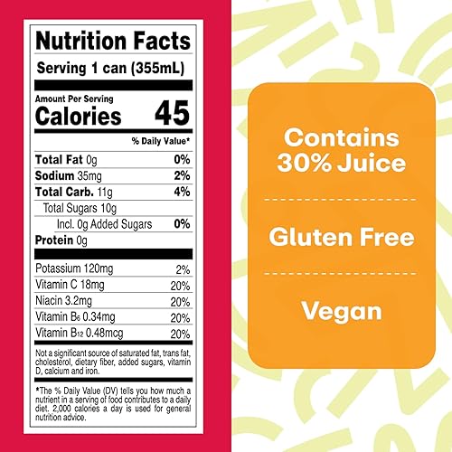 Miniatura 2 de WellWithAll Paquete variado de bebidas energéticas, sabor Fruit Punch, mango tropical y melocotón, cafeína del té, con vitamina C, bebida