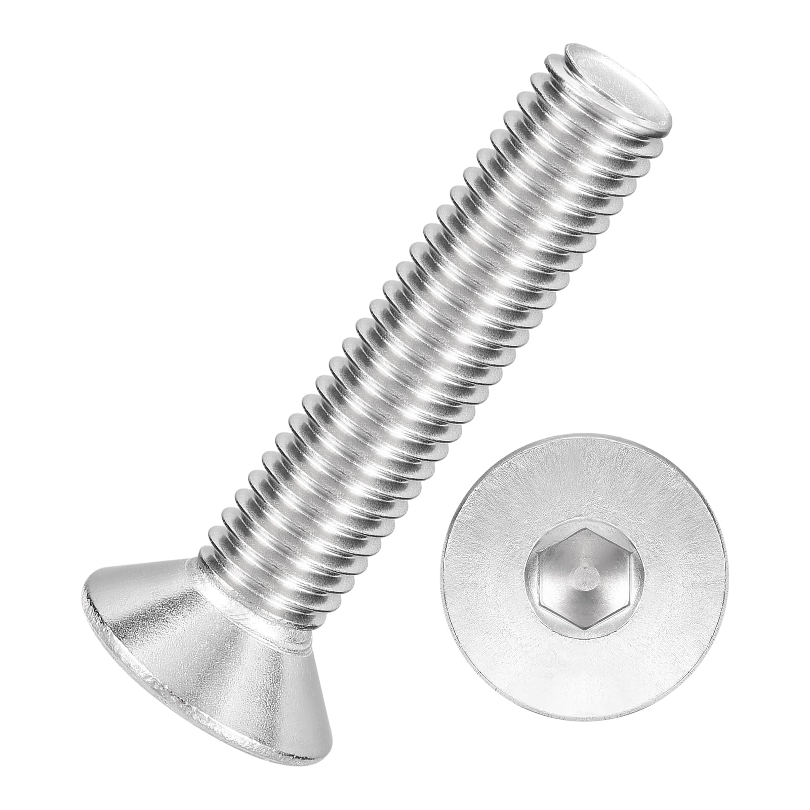 Kozelo 10Pcs[M8-1.25x40] Flat Head Socket Cap Screw Countersunk Bolt — image 1
