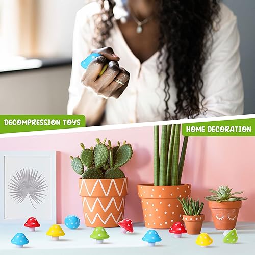 Miniatura 5 de Jerify Juguetes de hongos, mini bolas antiestrés, recuerdos de fiesta de hongos, bolas elásticas de espuma sintética de 1.57 pulgadas, juguetes para