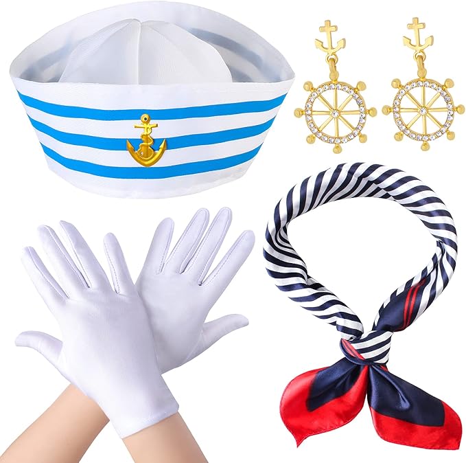 Yewong Women's Sailor Costume Accessory Sailor Hat with Nautical Yacht Themed