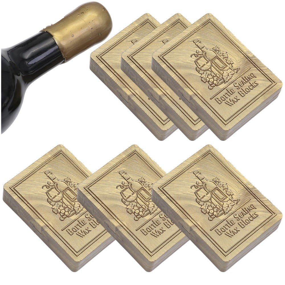 Fituenly Sealing Wax Block for Wine Bottle, High Sealing Performance Wax Seal Kit for Whiskey Liquor Mead, Home Brewing Storage Safe Stamp