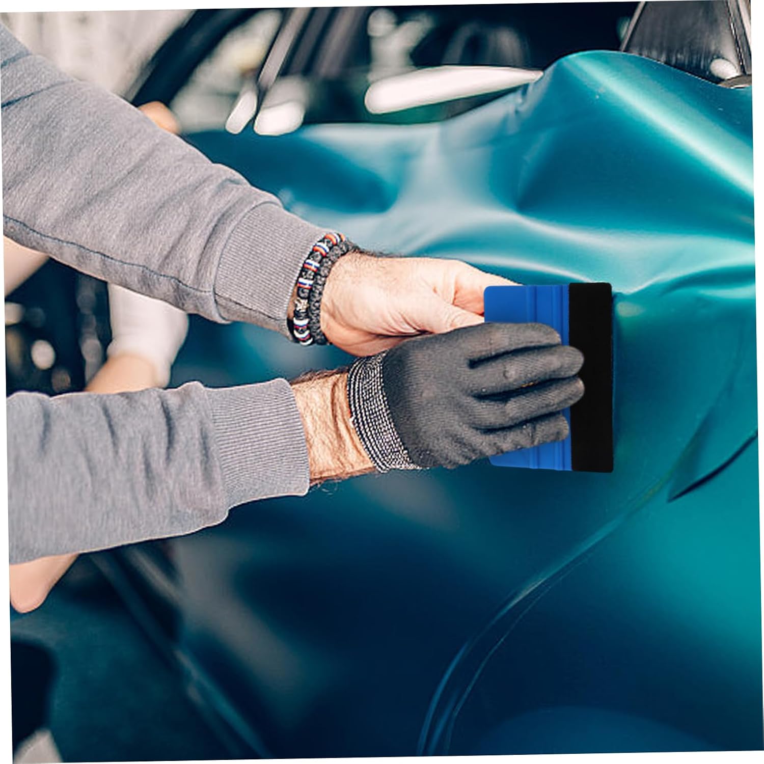 Vinyl Wrapping Tool Kit Window Tint Application with Squeegees Cutting Knife and Felt Scraper for Smooth Film Installation Cars and Homes