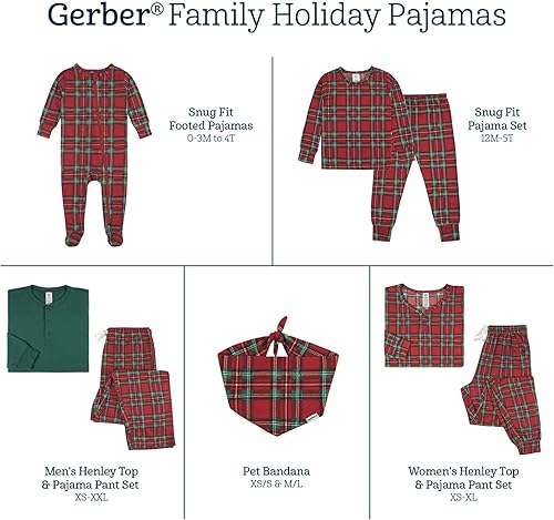 Miniatura 7 de Gerber Pijamas a juego unisex para bebés