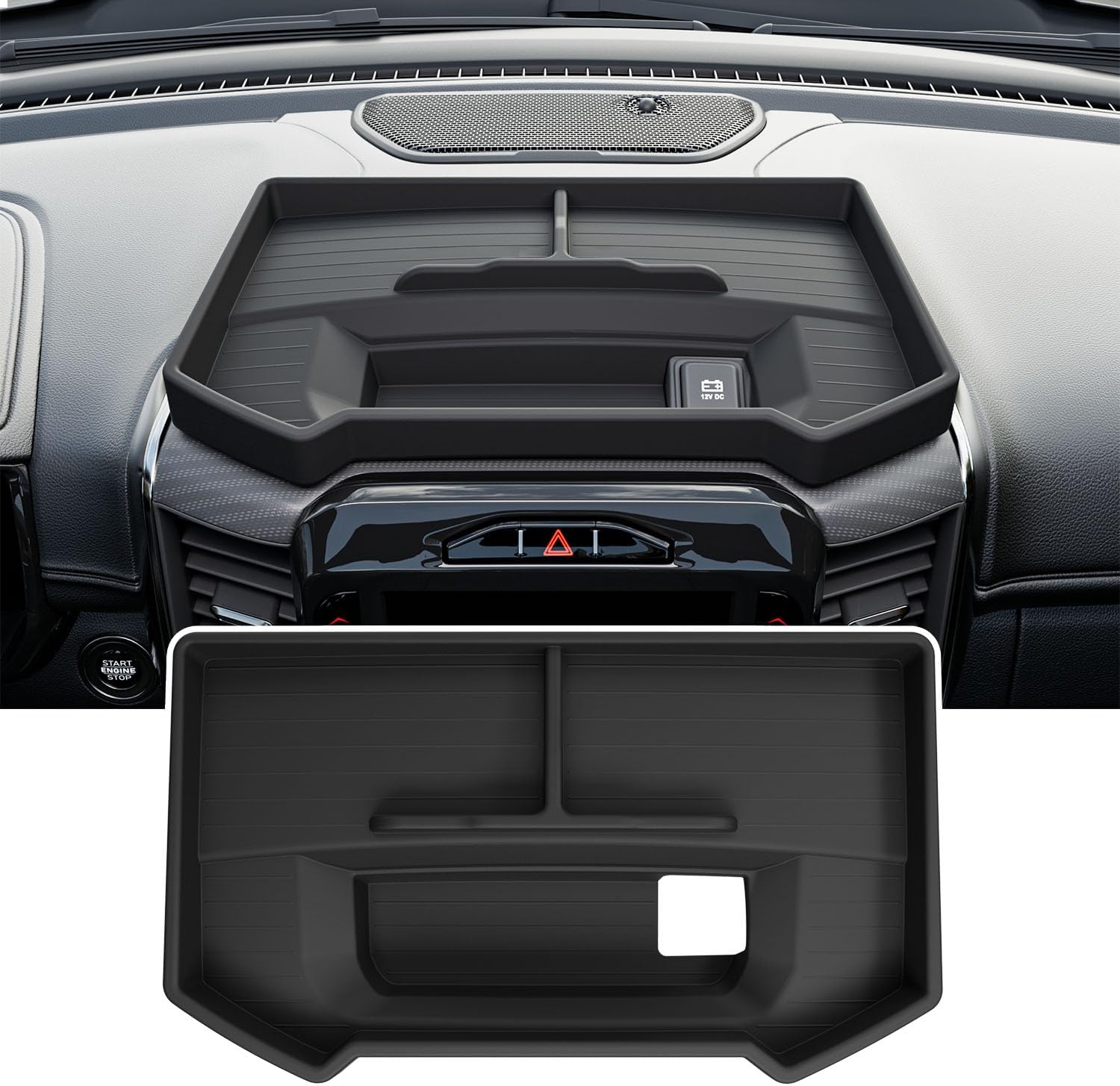 12 Inches Screen Dashboard Storage Organizer Compatible with 2019-2025 Dodge RAM 1500 Dashboard Storage Tray Replacement for 2019-2025 Dodge RAM 1500 Accessories