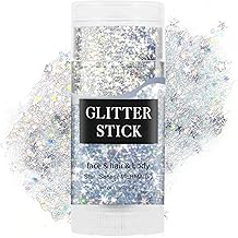 MEICOLY Mermaid Body Glitter Stick,Waterproof Halloween Face Glitter Gel,Chunky Glitter for Face/Body/Hair/Eyes,Glitter Face Paint,Sparkling Glitter Makeup,Body Glitter for Women and Kids
