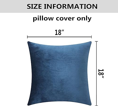 Vista 232 de Home Brilliant Fundas de almohada color verde azulado súper suaves cuadradas de terciopelo azul para sofá, dormitorio de niñas pequeñas, 18 x 18