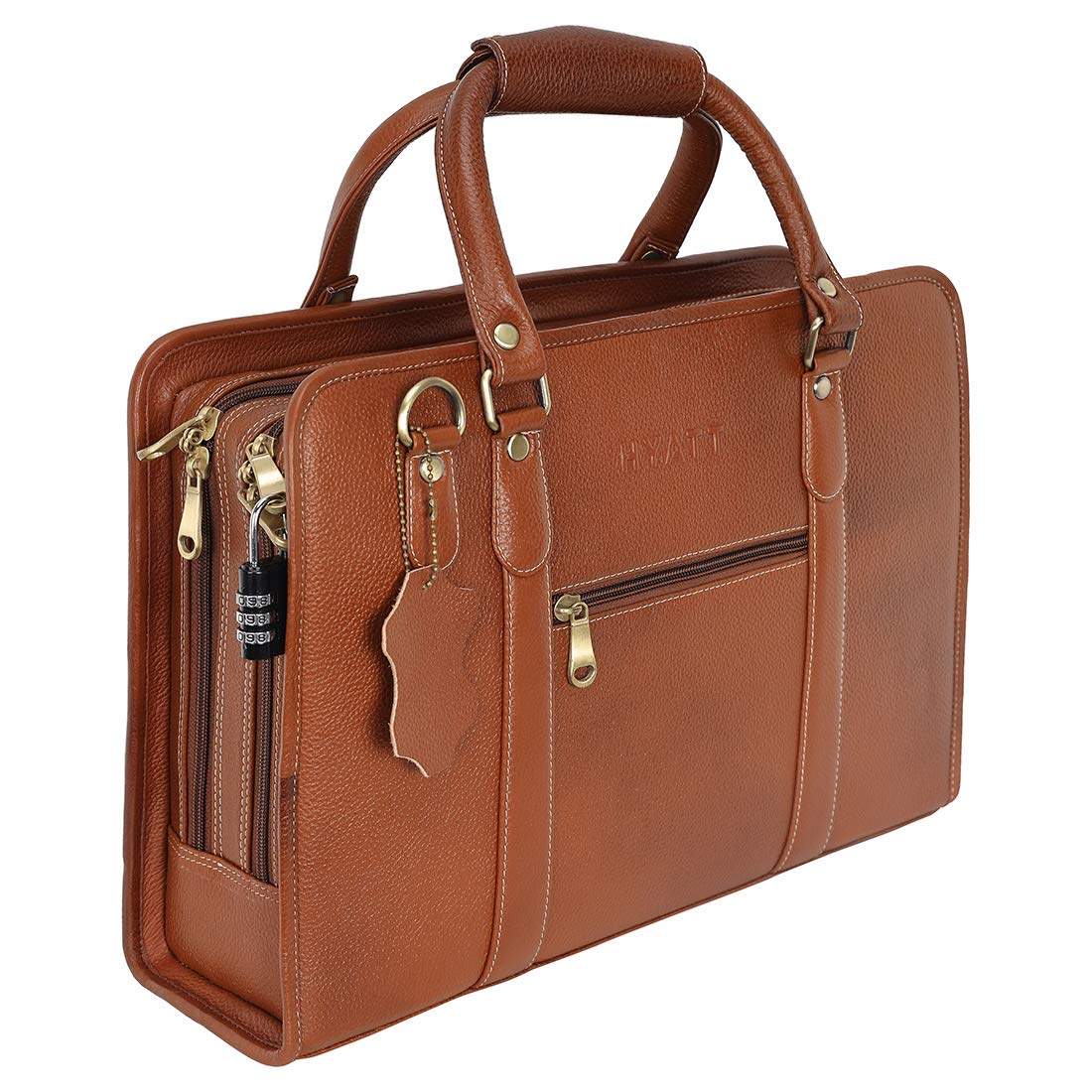 RICHSIGN LEATHER ACCESSORIES Richsign 24 Litres Leather Laptop Briefcase Bags For Men Office 15.6 Inch (Tan) (DiMension- L-16 X H-12 X W-5 Inch, Brown (B0839LB91Y) Amazon Price History, Amazon Price Tracker