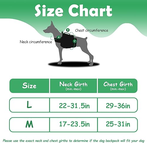 Miniatura 2 de GoHimal Mochila de senderismo para perros grandes y medianos para llevar, bolsa de sillín para viajes y campamentos, mochila ajustable para perros