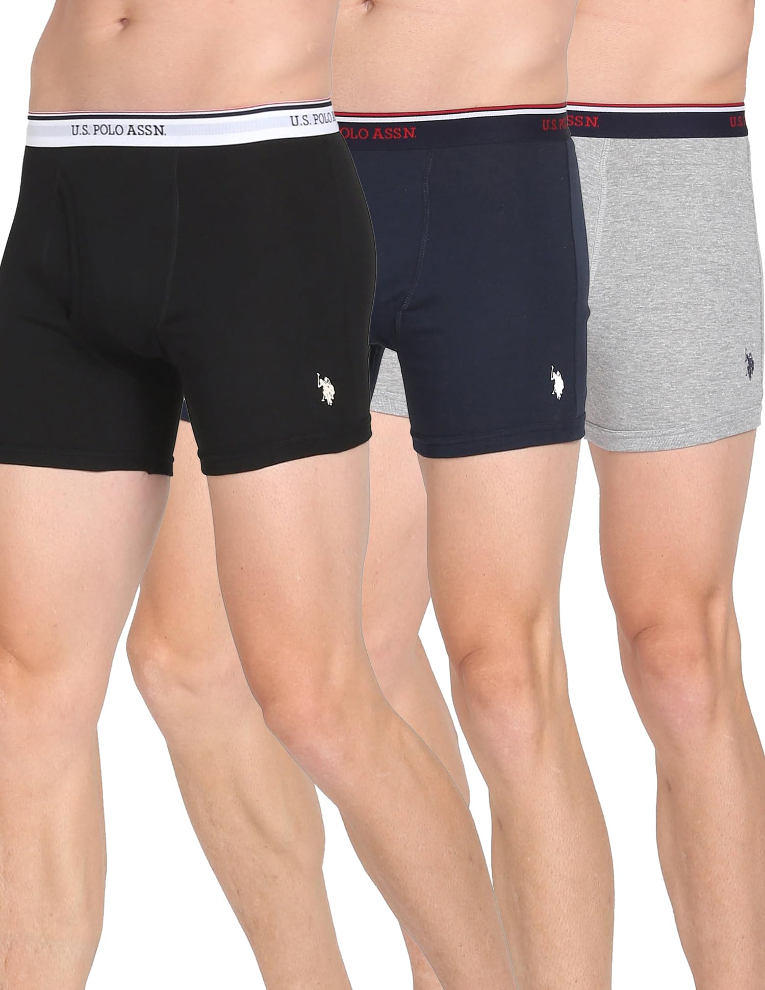 Men Cotton Mid Rise Solid 1667 Boxer Breifs (Pack of 3)