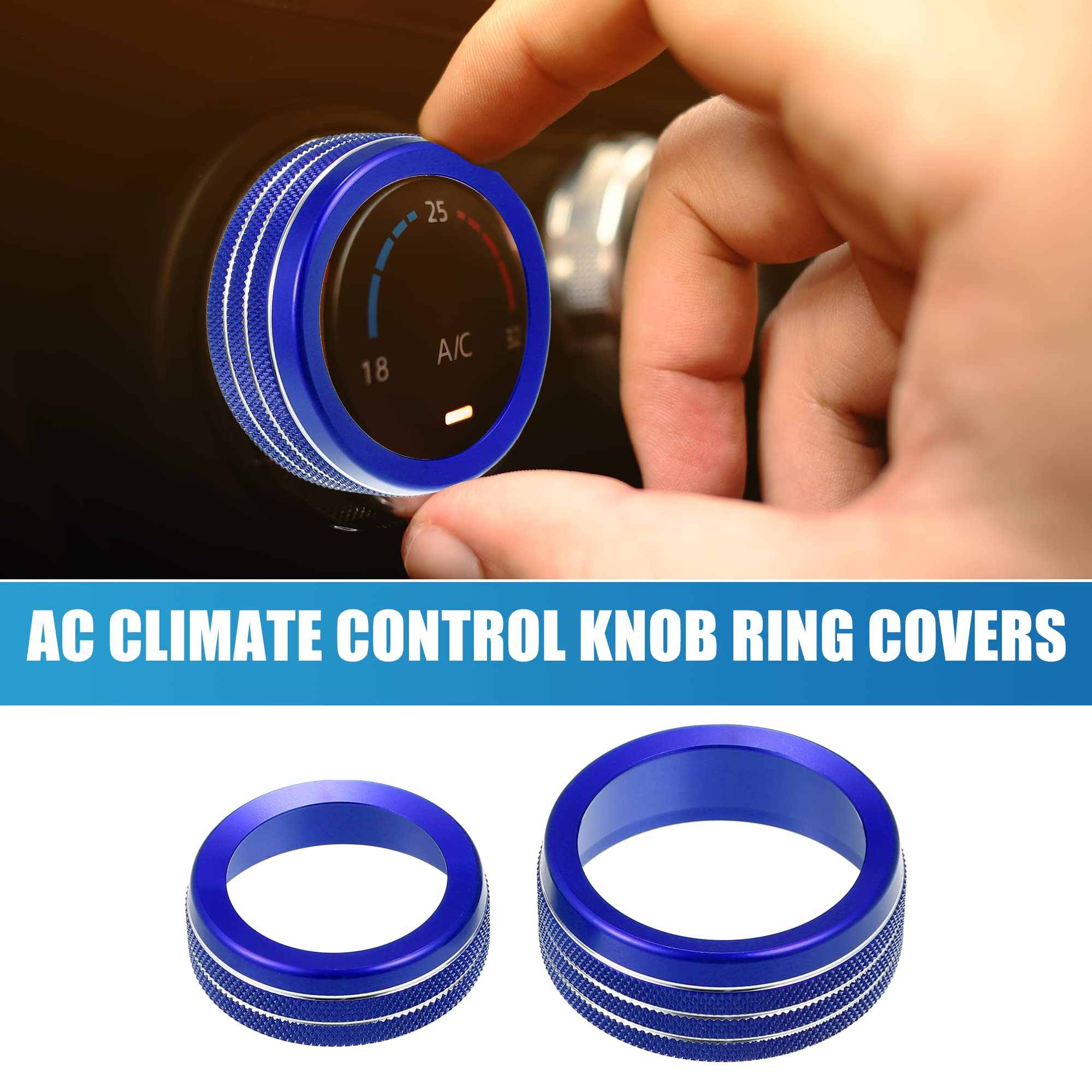 A ABSOPRO Car Air Conditioner Knobs Decals AC Radio Switch Knob Cover For Dodge Durango 2014 2020 For Jeep Cherokee Grand Cherokee 2014 2021 Purple Set Of 3