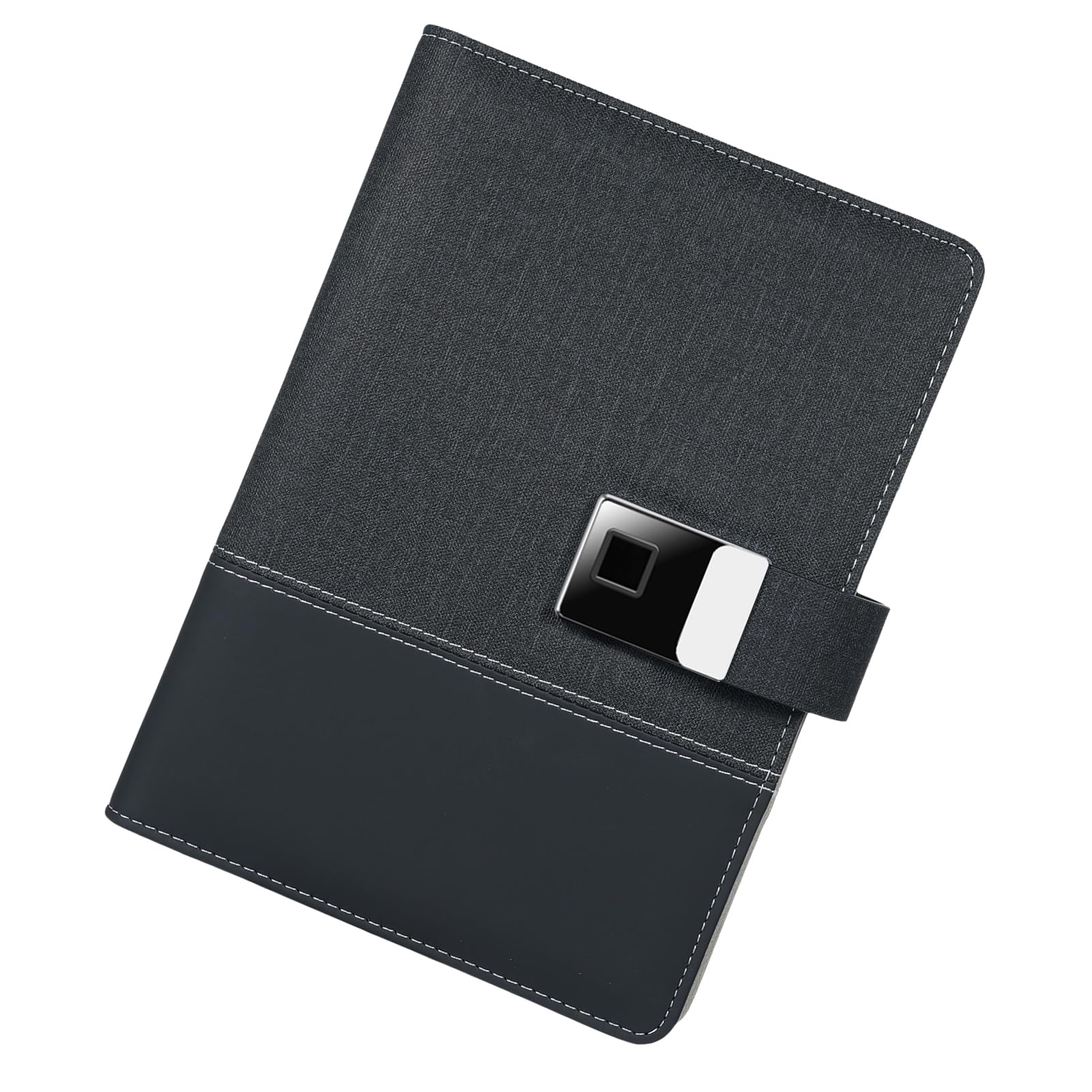 Fabater Notebook A5, Blocco Impronte Digitali Sicurezza Chiavetta USB da 16 GB Diario in Pelle A5 con 4 Slot per Schede 100 Pagine a Righe 6 Raccoglitore Ad Anelli per Professionisti Studenti
