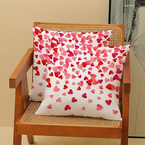 Miniatura 2 de Juego de 2 fundas de almohada de San Valentín de 18 x 18 pulgadas fundas de almohada cuadradas decorativas para el día de San Valentín día de la