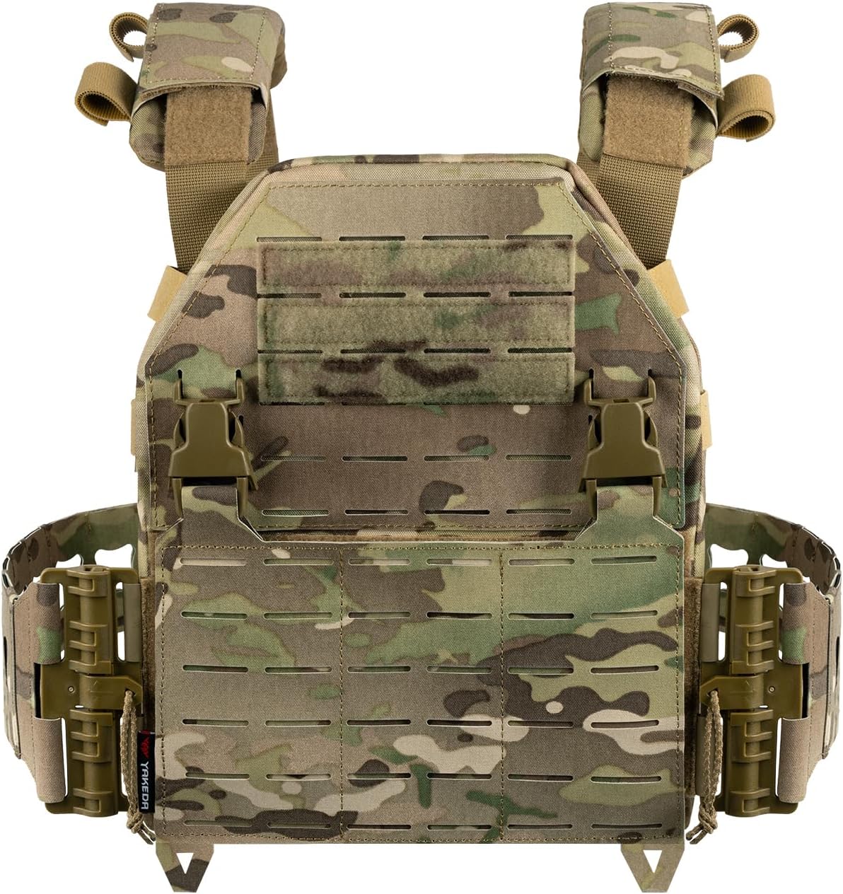 YAKEDA Tactical Training Vest with PALS System - Adjustable Straps Quick-Release Buckle for Hunting