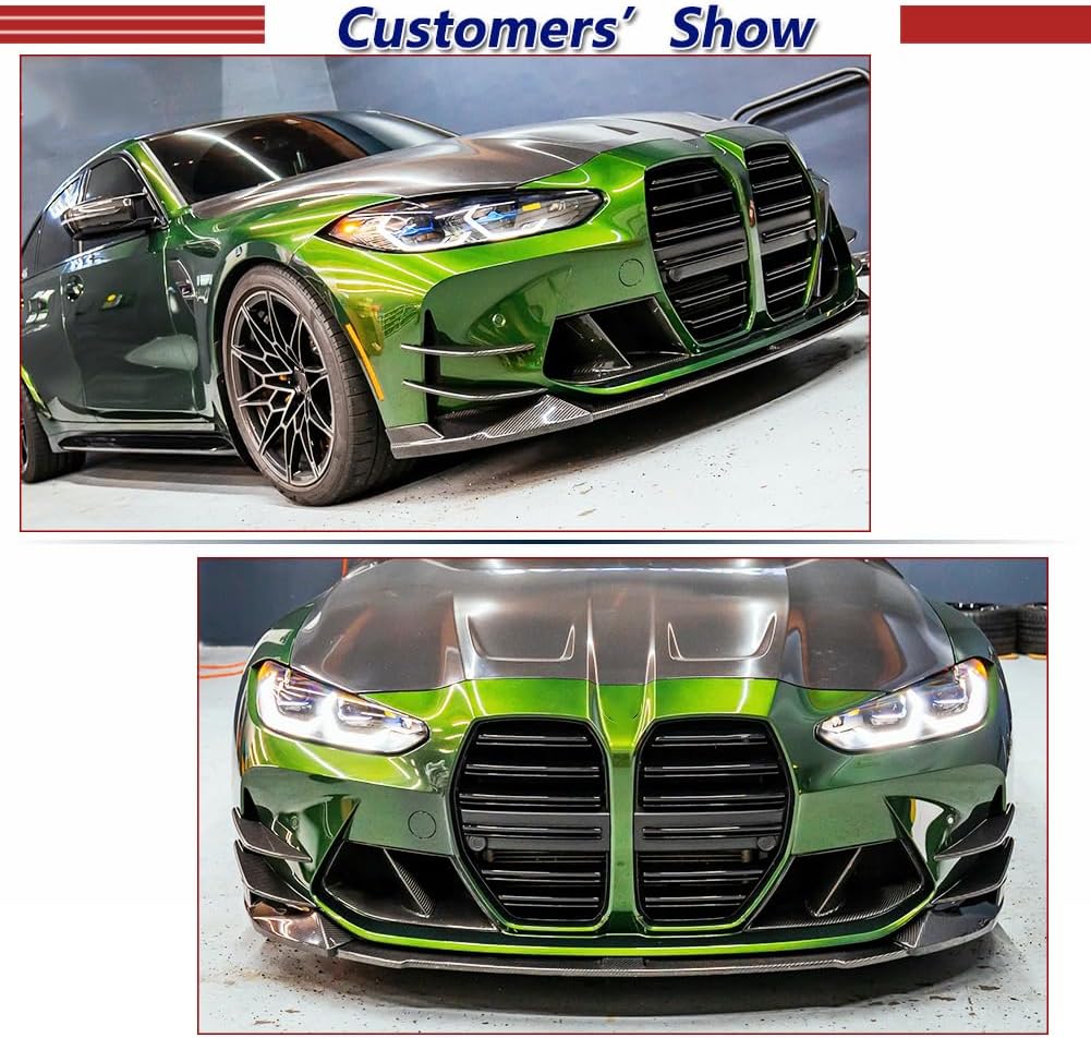 Dry Carbon Fiber Front Canards for BMW G80 M3 G82 G83 M4 2021-2025 Front Bumper Splitter Fins Canards Factory Outlet