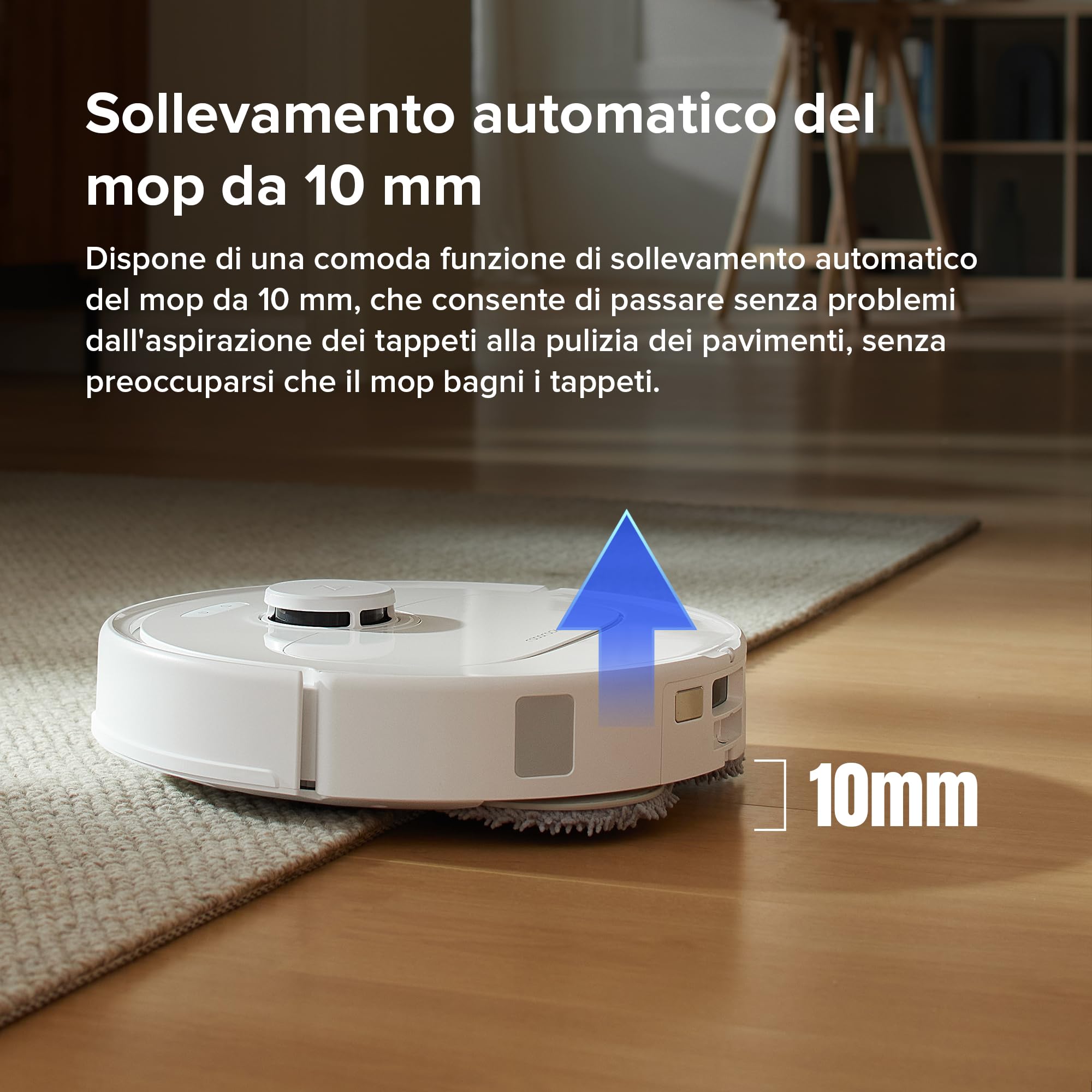 roborock Qrevo S Set Robot Aspirapolvere 7000Pa con Stazione Autopulente, Svuota Automaticamente la Polvere/Pulisce il Mop/Ricarica l'acqua, Mop Doppio Rotante Sollevabile, Controllo APP, Bianco