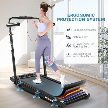 Foldable Treadmill with Incline, Walking Pad Treadmill with Adjustable Height & Removable Desk Workstation, 300 LBS Weight Capacity, Portable Treadmills with Desktop for Home Office