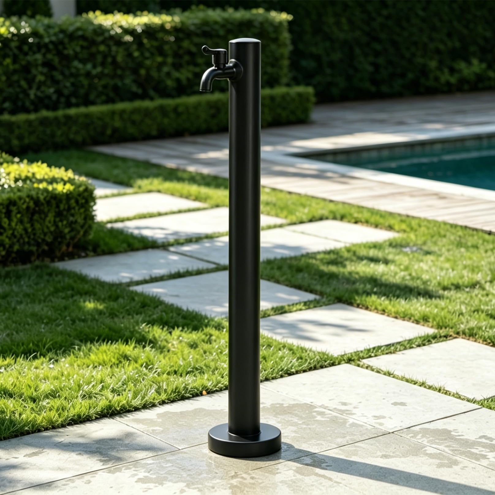 Aevixel Outdoor Garden Taps, Stainless Steel Vertical Water Column with Faucet, Rust and Frost Proof Outlet Tap Outside, Anywhere Tap for Garden Household Industry 60cm