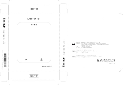 Miniatura 10 de Homebuds Báscula digital de alimentos de 33 libras y onzas en 0.04 oz, alta precisión garantizada por la fábrica profesional de básculas de cocina