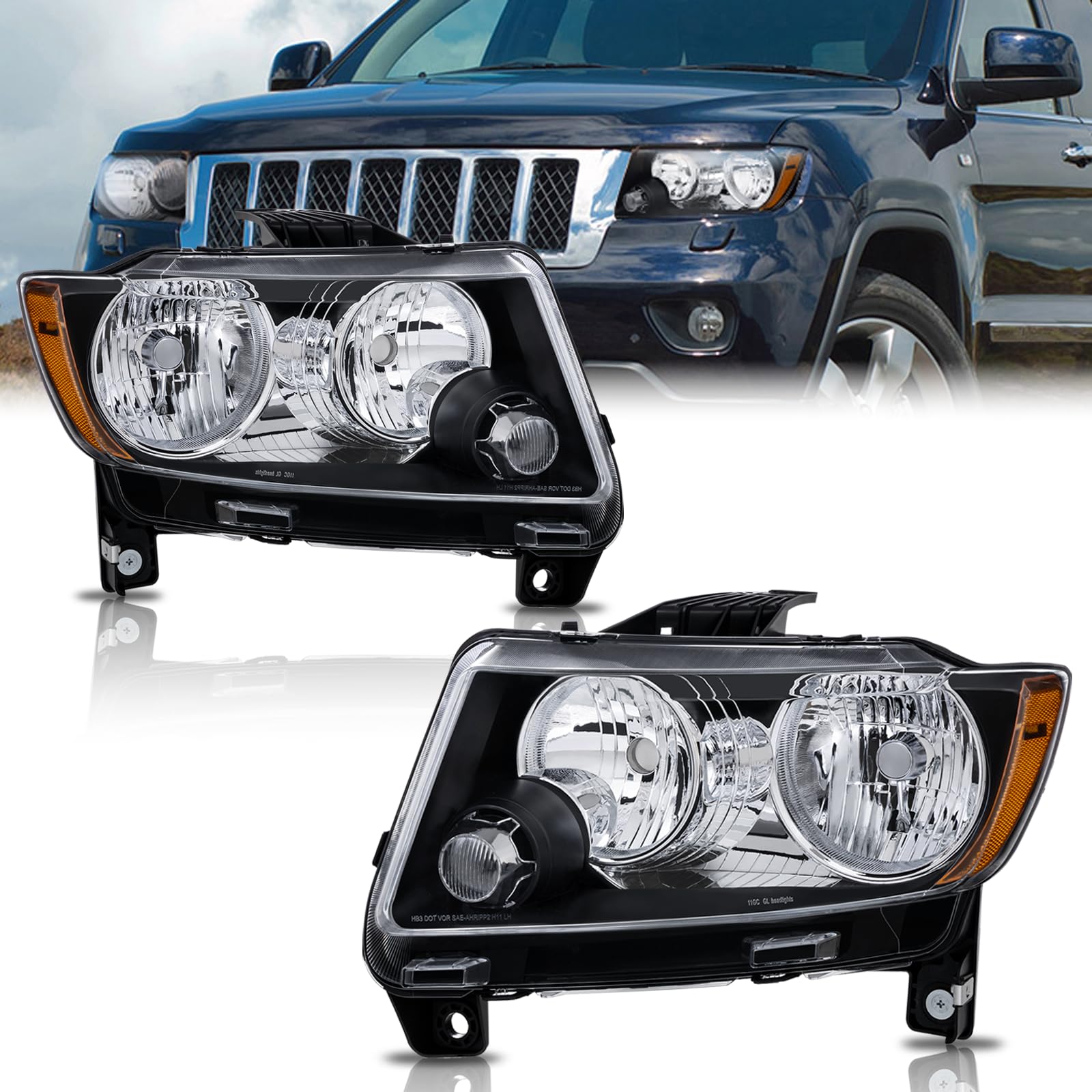 Amazon.com: KUIPERAUTO Pair Headlights Assembly Compatible
