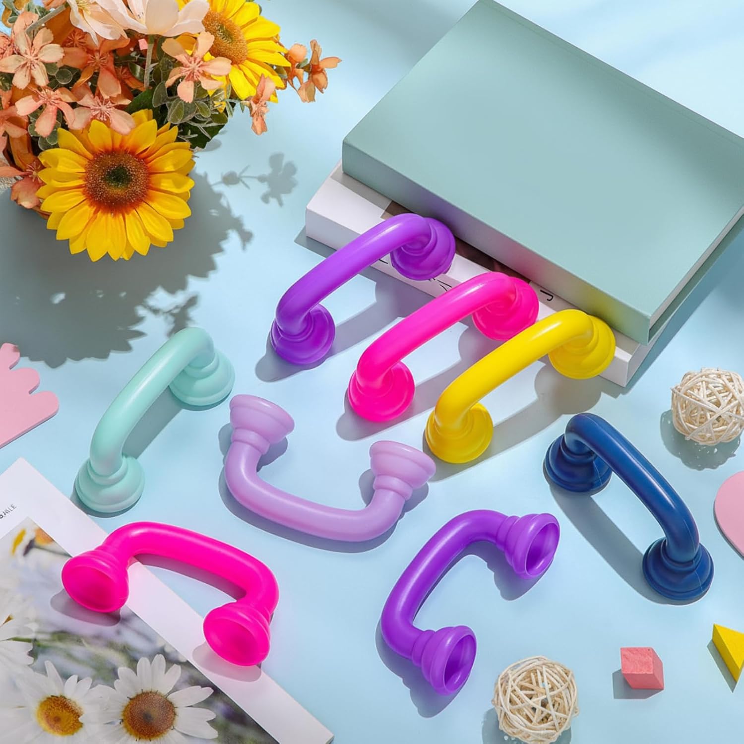Shappy 48 Pcs Colorful Reading Phones Auditory Feedback Hear Myself Sound Phone Speech Therapy Toy Tool for Classroom Accelerate Reading Fluency Comprehension and Pronunciation (Rainbow Color)
