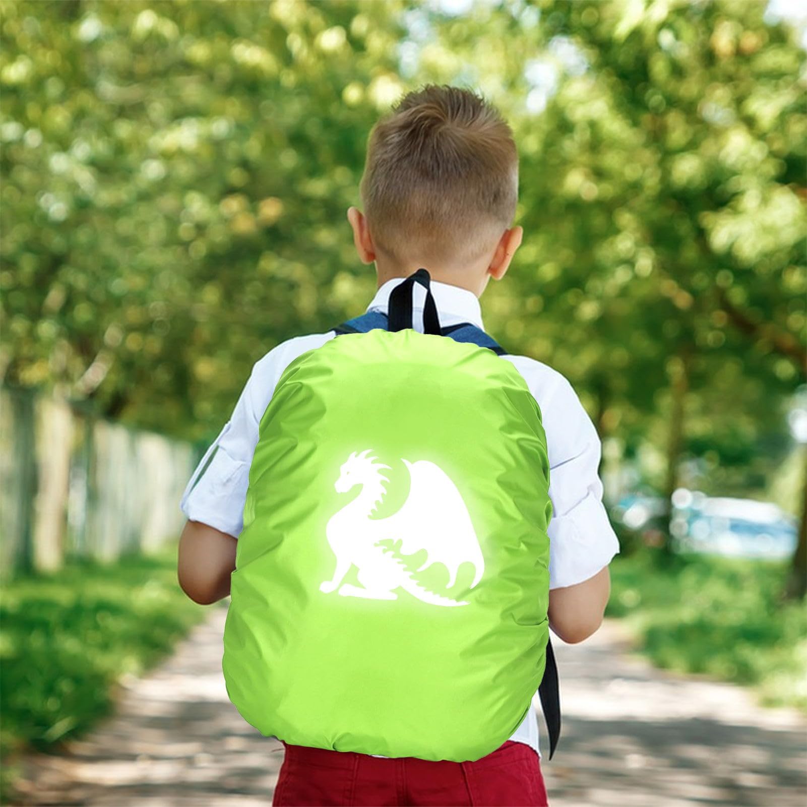 35L Coprizaino Antipioggia,Copri Zaino per Pioggia,Parapioggia Bambino per Zaino Reflective,Parapioggia di Riflettente,Impermeabile Antipolvere Scuola,Durevole,per Campeggio,Viaggi