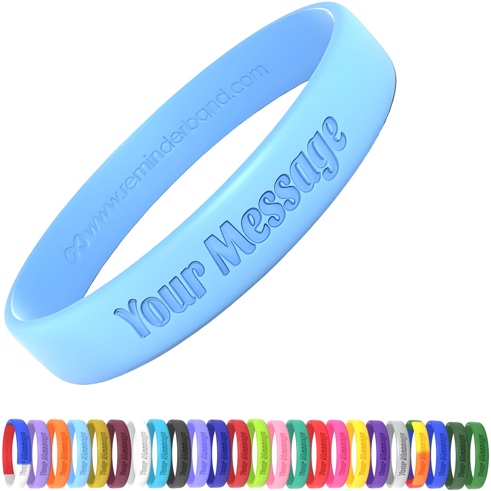 Reminderband Personalized Silicone Wristbands, Custom Silicone Bracelets, Customizable Bracelet, Custom Bracelets Rubber, Customized Rubber Bands 1/2